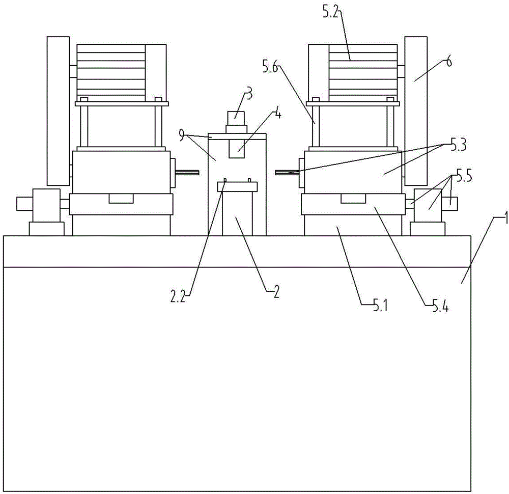 Perforating equipment for medical centrifugation machine shell front-cover side aperture