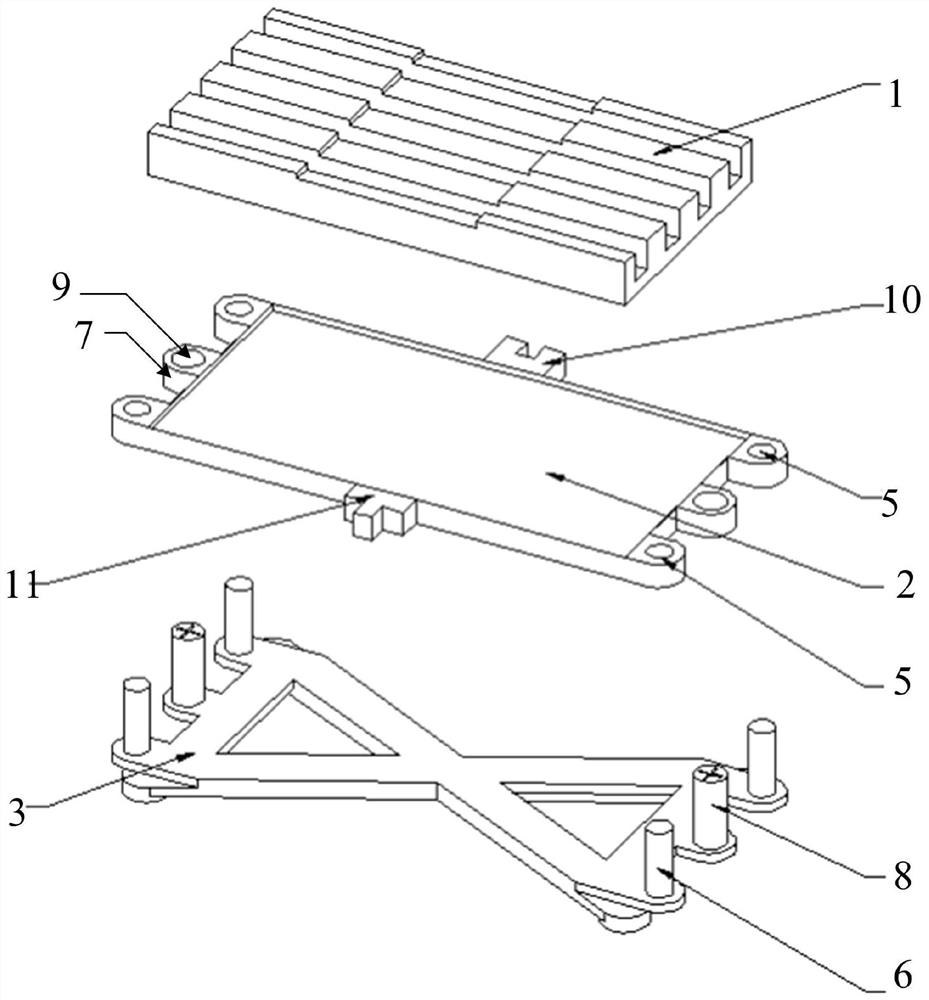 A wooden floor structure support device with leveling function