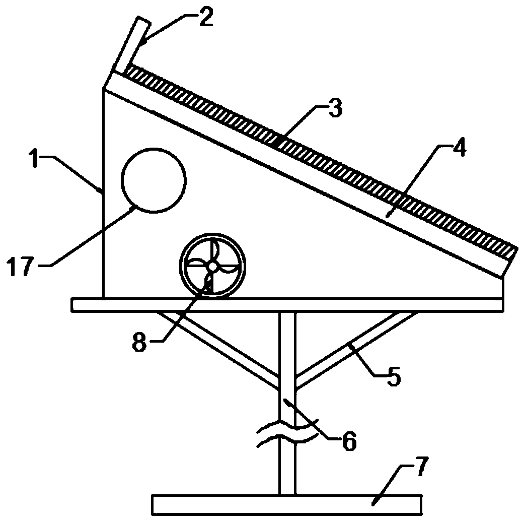 Solar photovoltaic panel cooling device