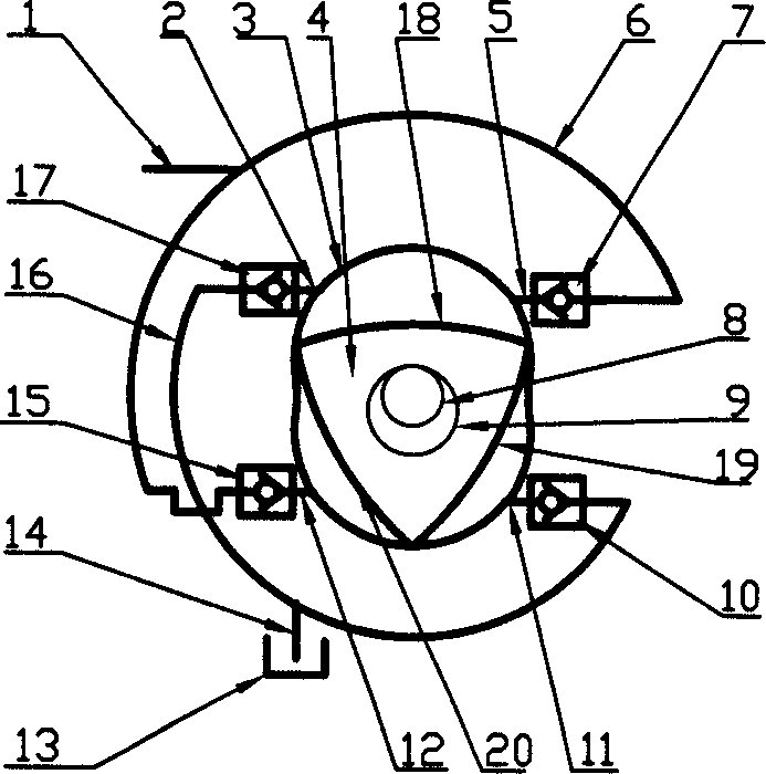 Triangular rotor hydraulic pump