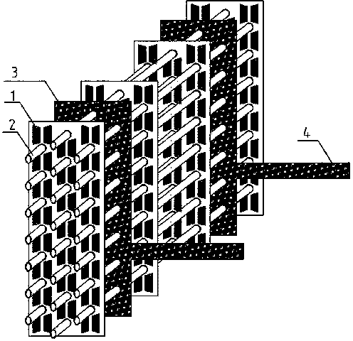 Wet-film surface air cooler of composite structure