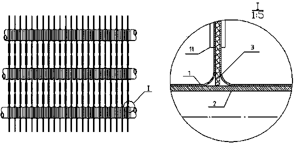 Wet-film surface air cooler of composite structure