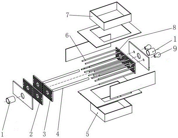 A gas grid filter mixer and method