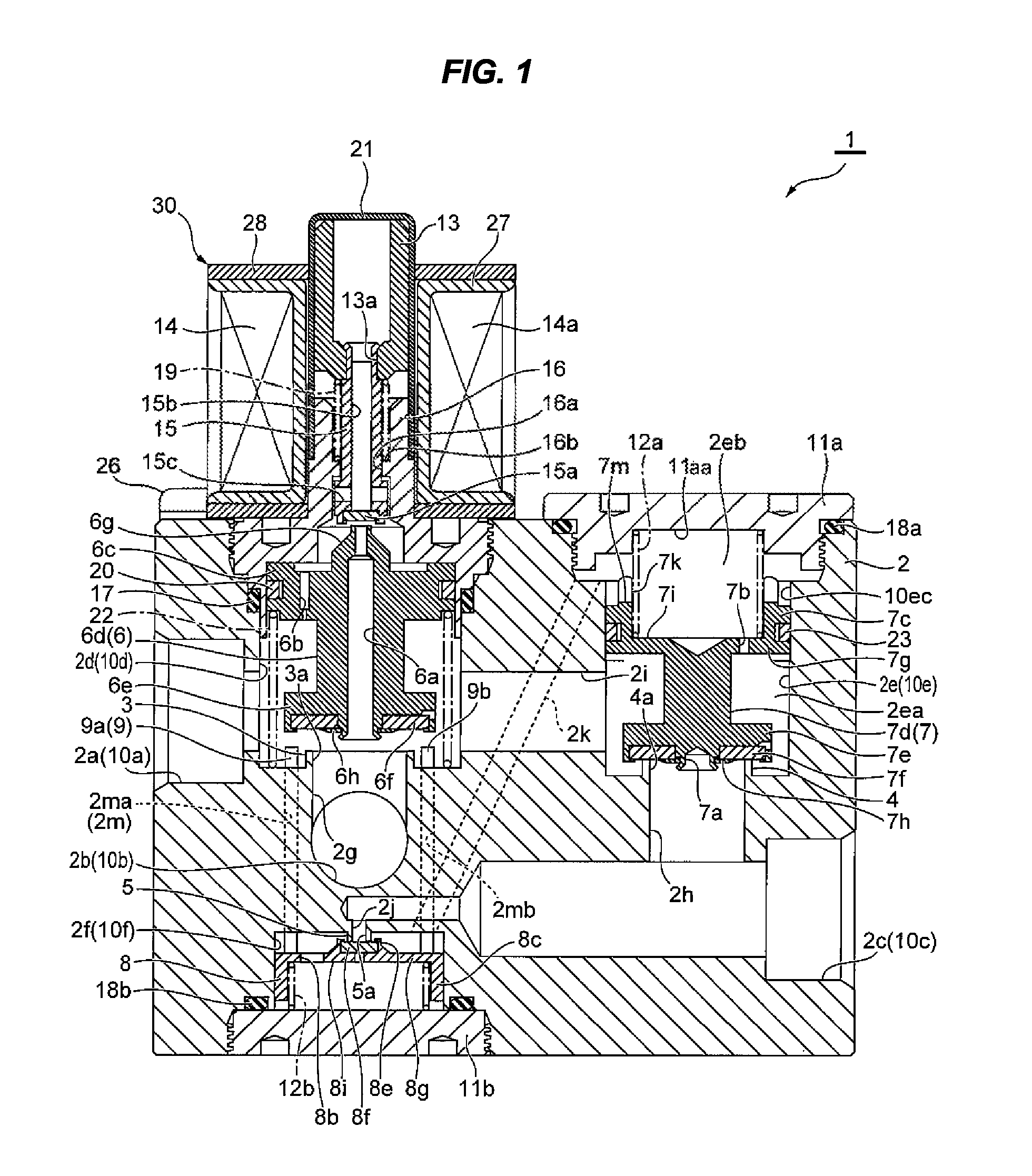 Three-way solenoid valve