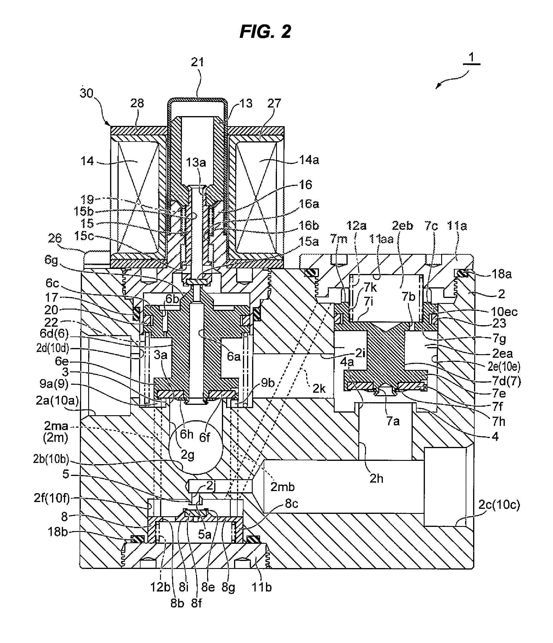 Three-way solenoid valve