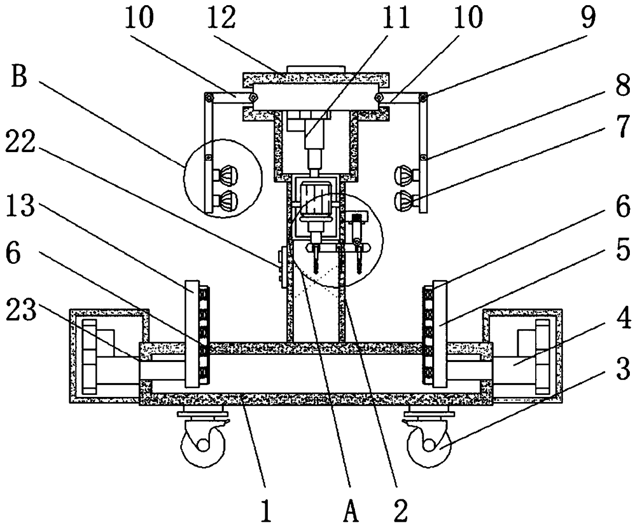 Drilling device for machining chemical accessories