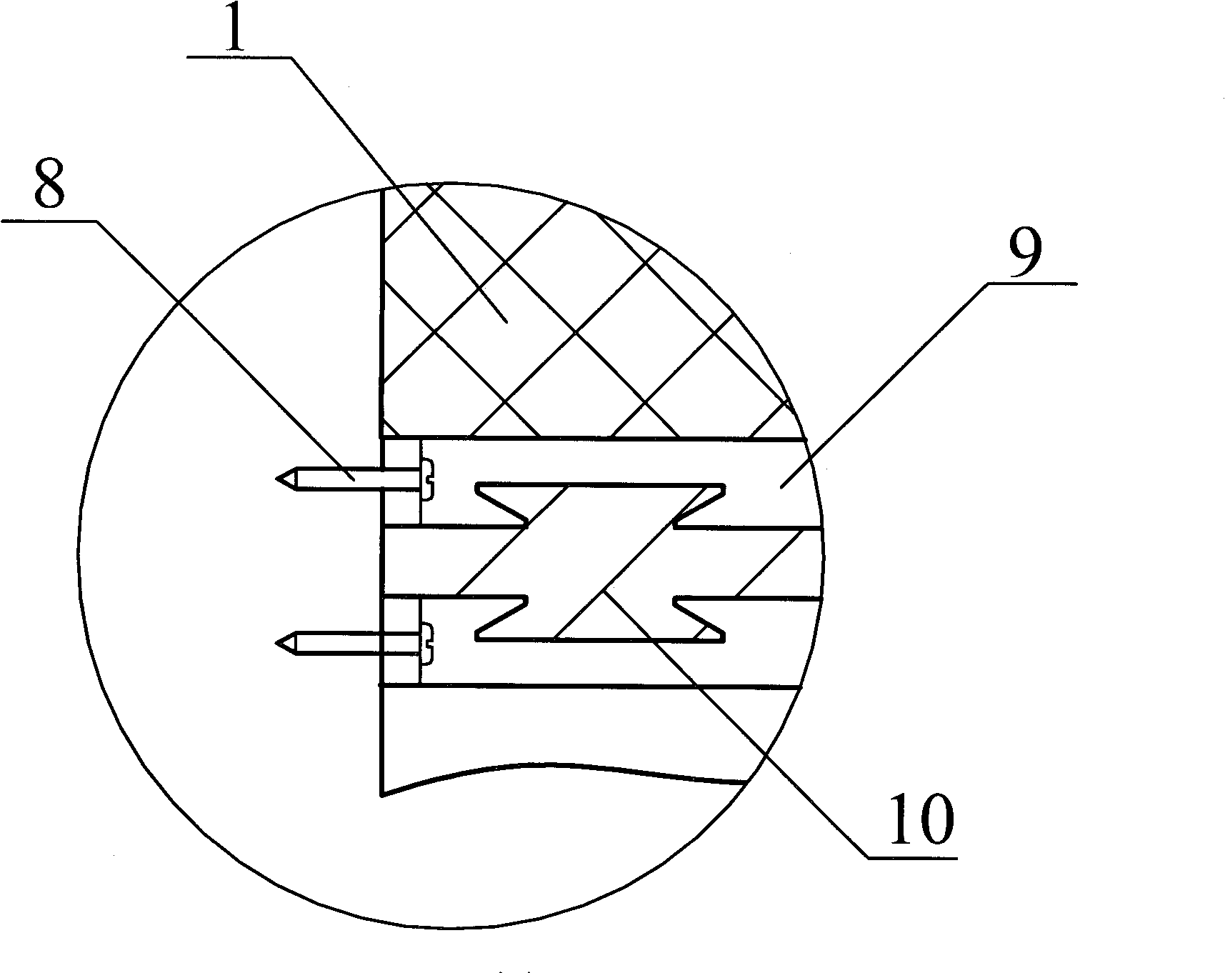 Embedded flat heat collecting roof/wall surface