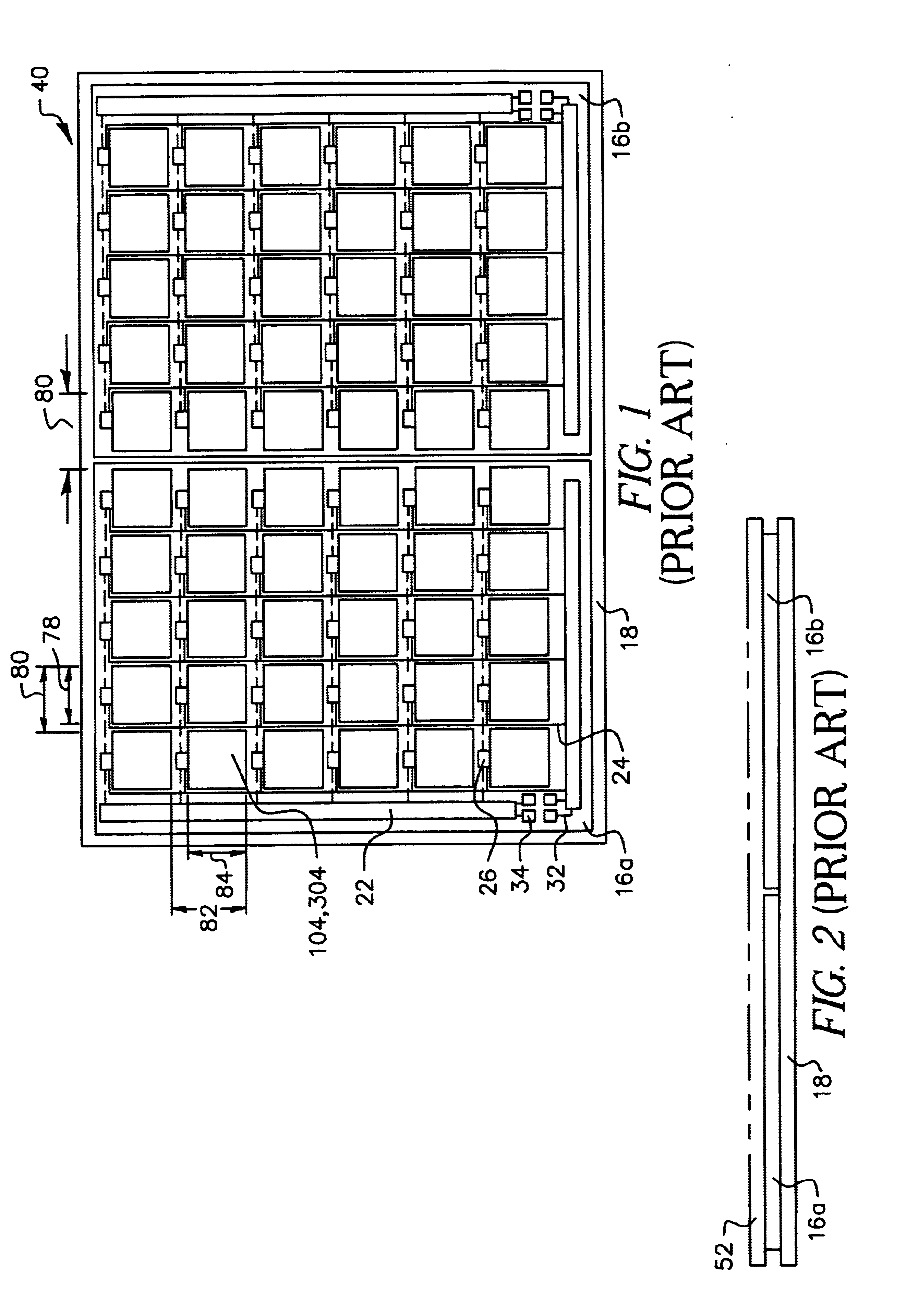 Light-producing high aperture ratio display having aligned tiles