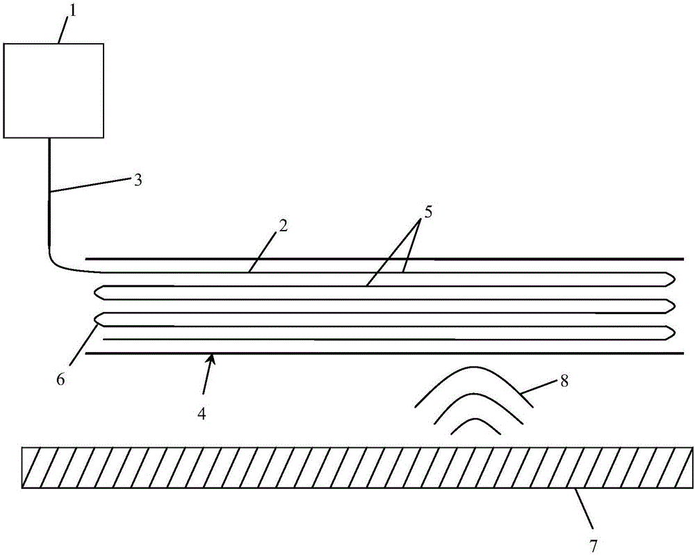 Distributed type vibration sensing system and application thereof