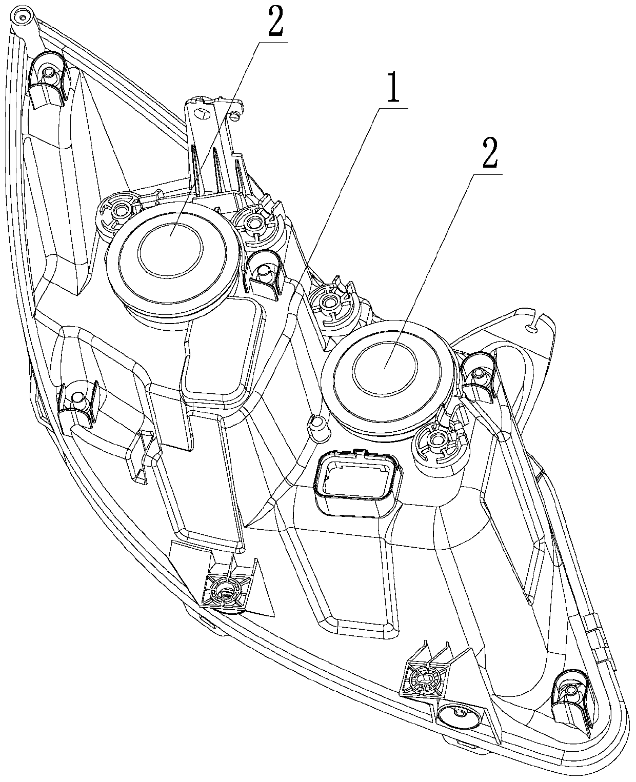 Moisture absorption structure for automobile headlamp