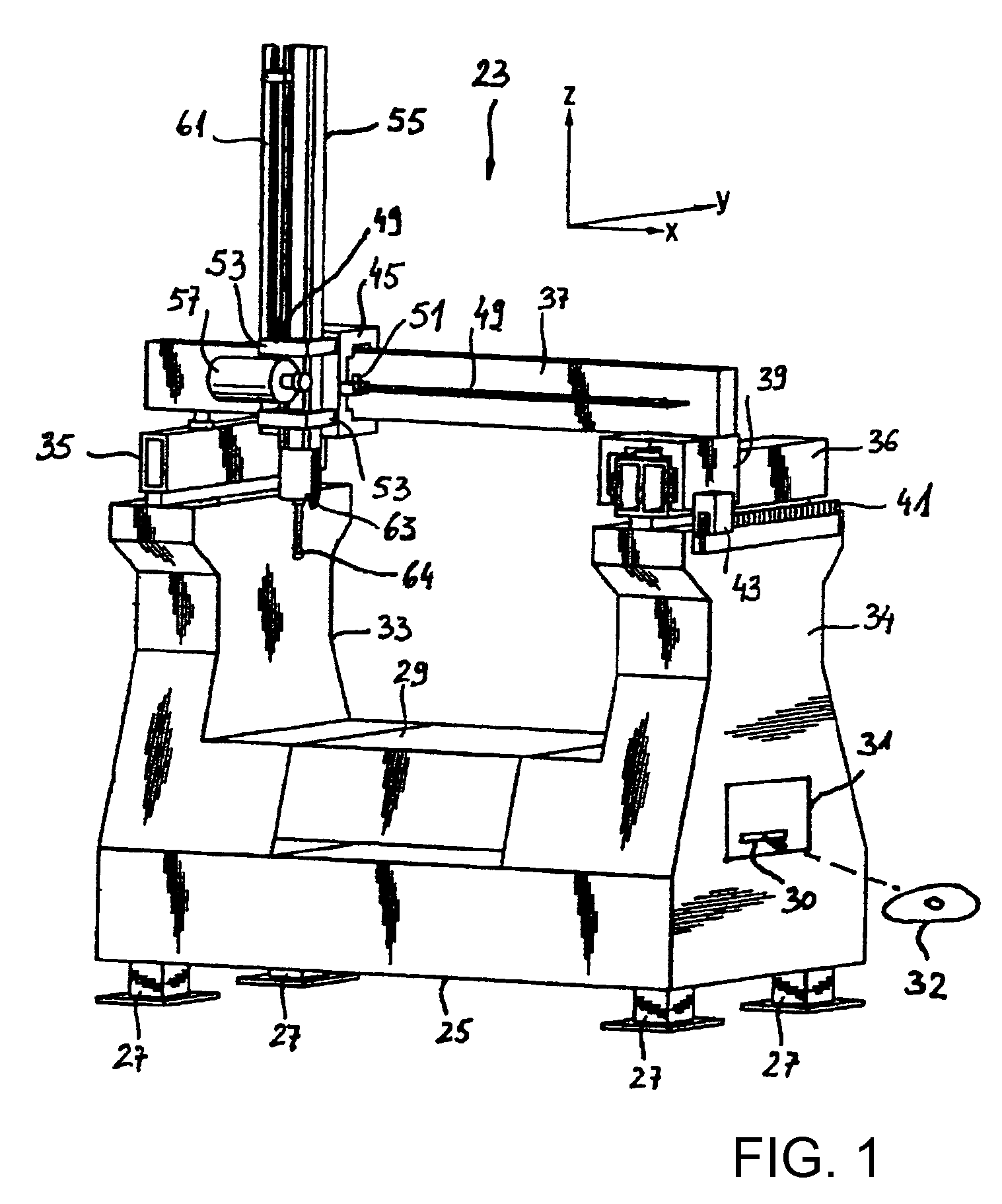 Method for scanning a surface with the aid of a coordinate measuring machine and coordinate measuring machine