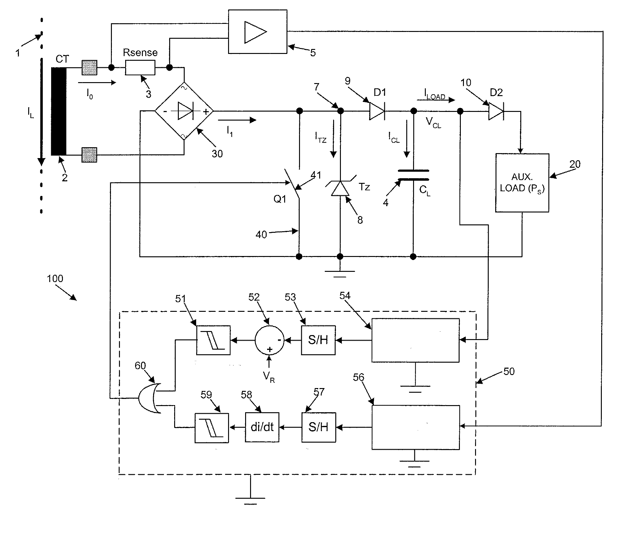 Device for Powering Electric or Electronic Devices Operatively Associated with a Circuit Breaker