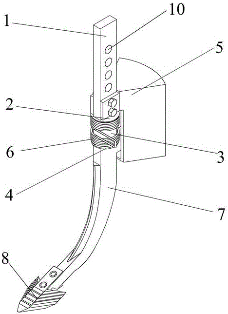 Subsoiler based on dynamic bionic principle