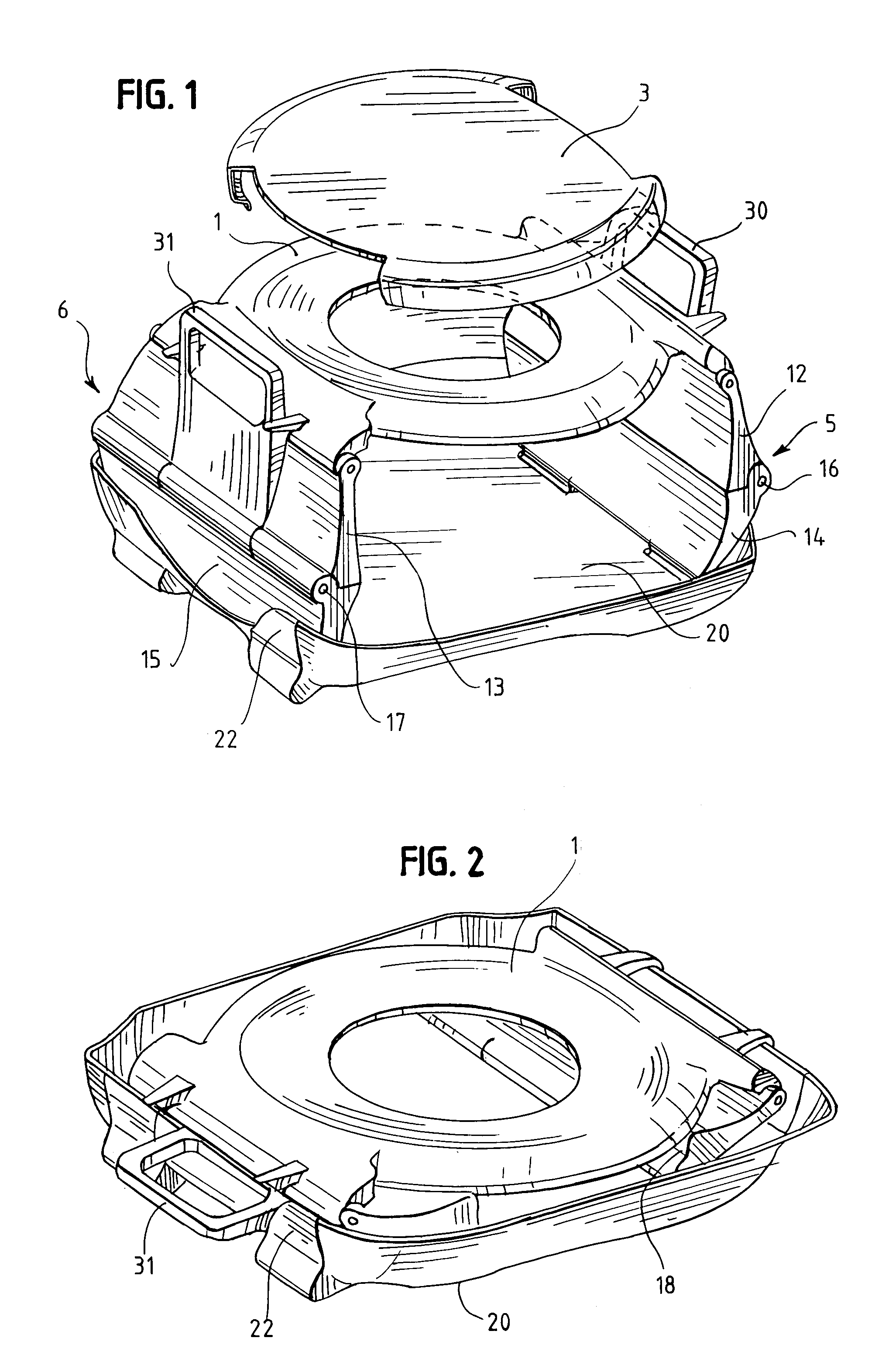 Portable popup potty and disposable bag