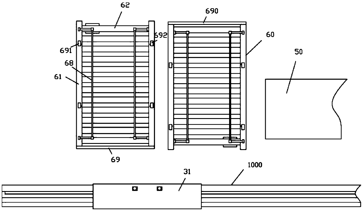 Dye container standby conveying and grasping system