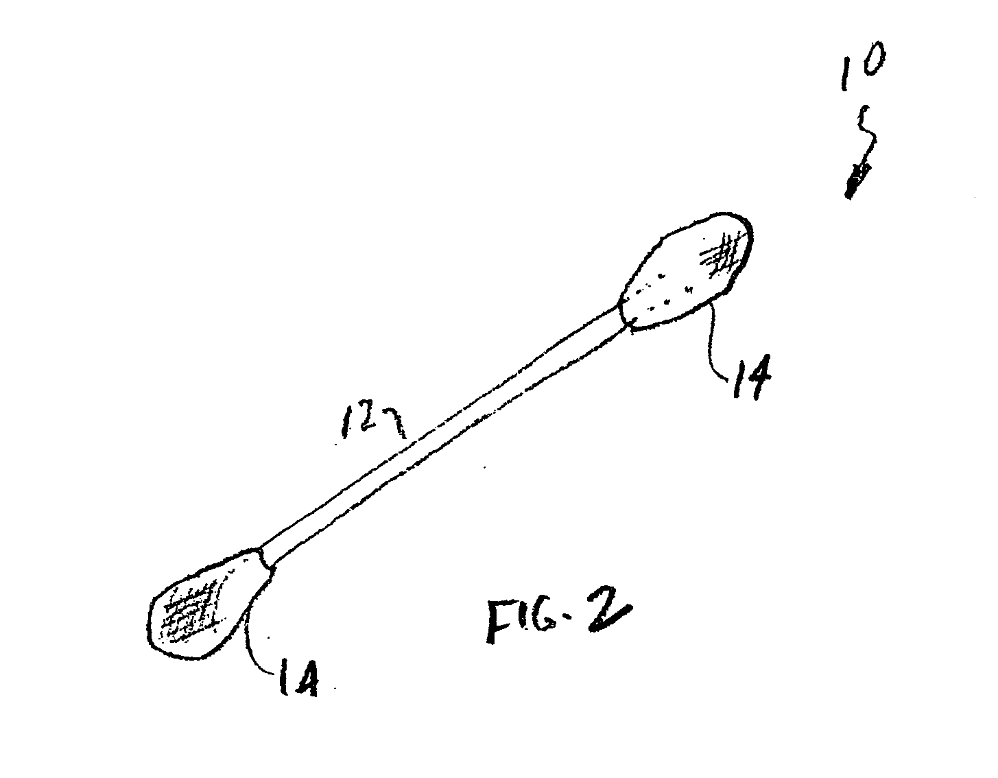 Swab device and kit for the delivery of blood clotting materials to a wound site