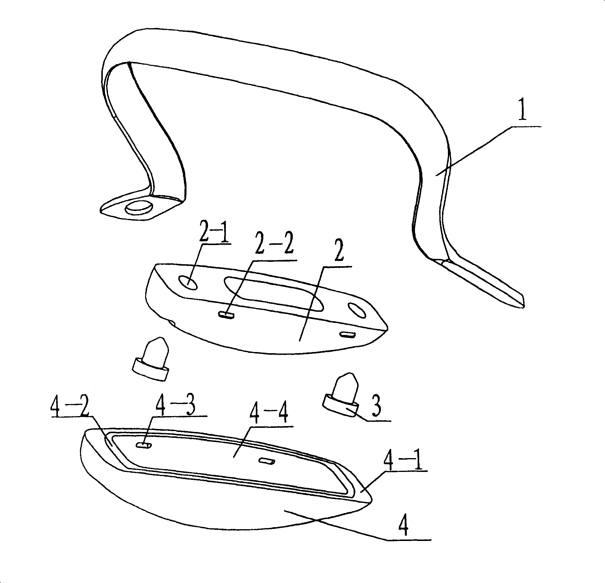 Combined ear for kitchenware and its production process