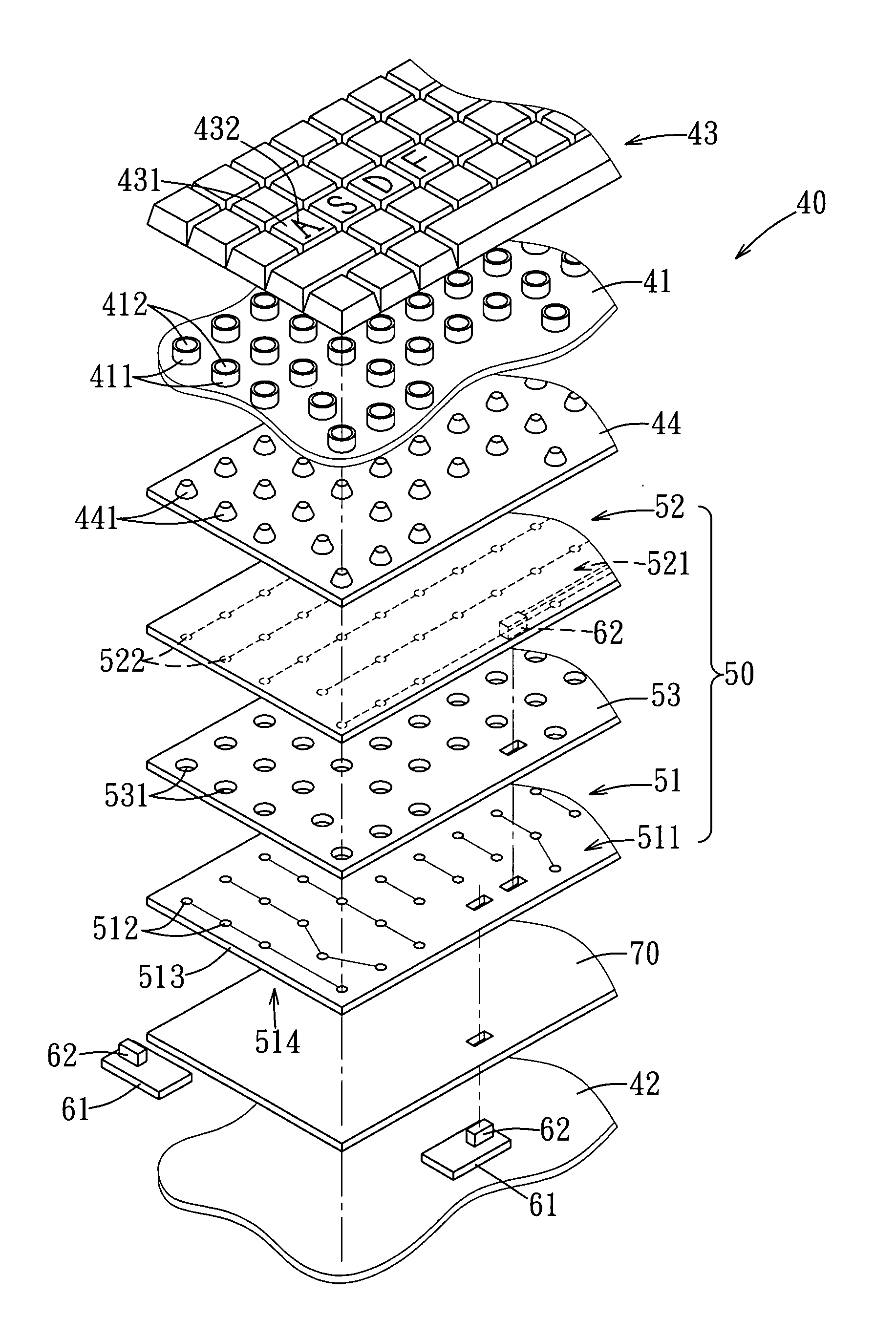 Light-emitting keyboard