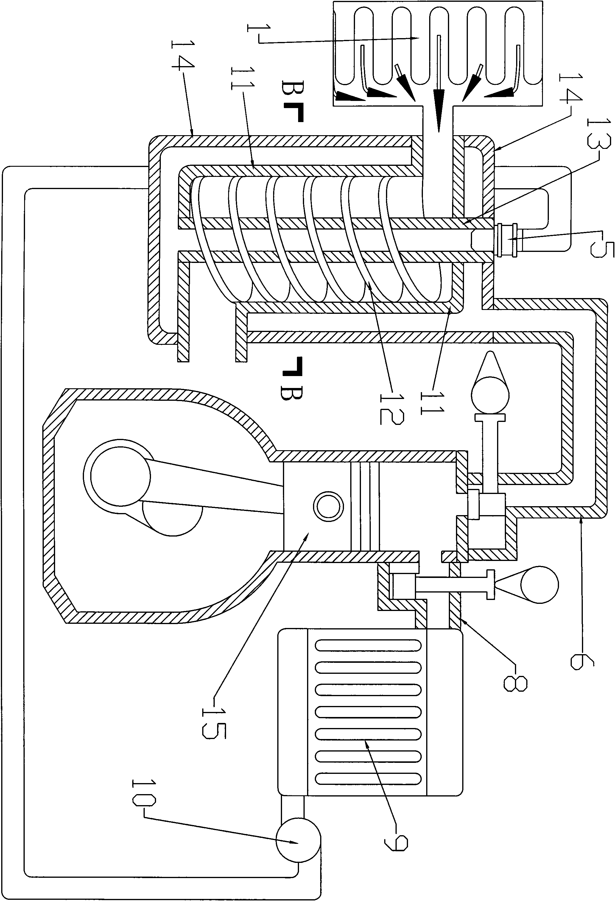 High-speed evaporation and circulation steam engine for directly spraying liquid onto hot wall