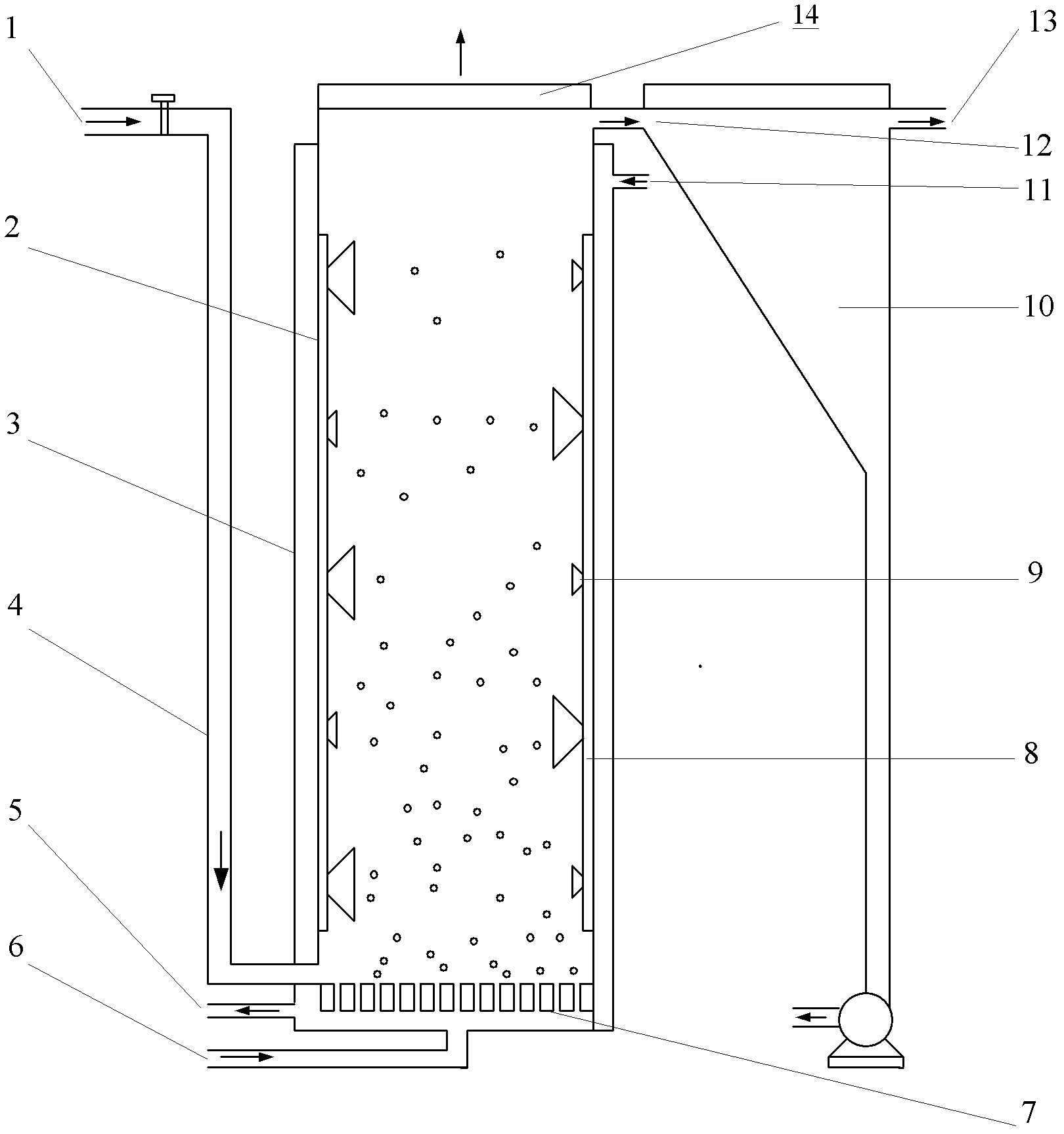 Airlift sonochemical reactor