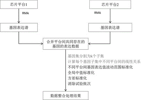 A cross-chip platform gene expression data integration method