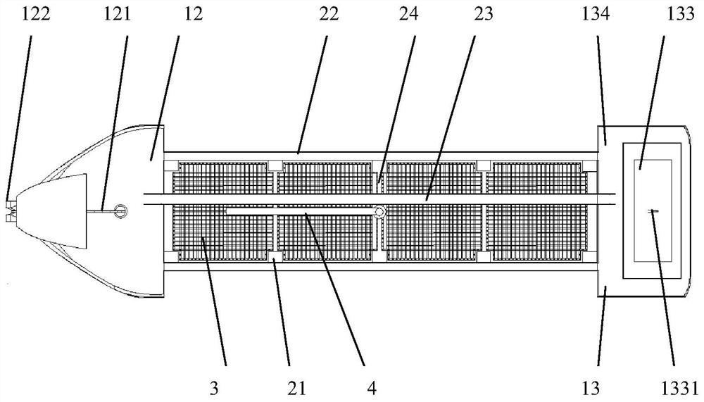 A self-propelled marine aquaculture fishing boat