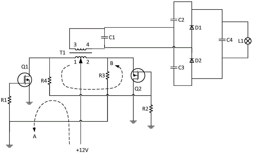 Inverter power supply circuit capable of preventing too high load power