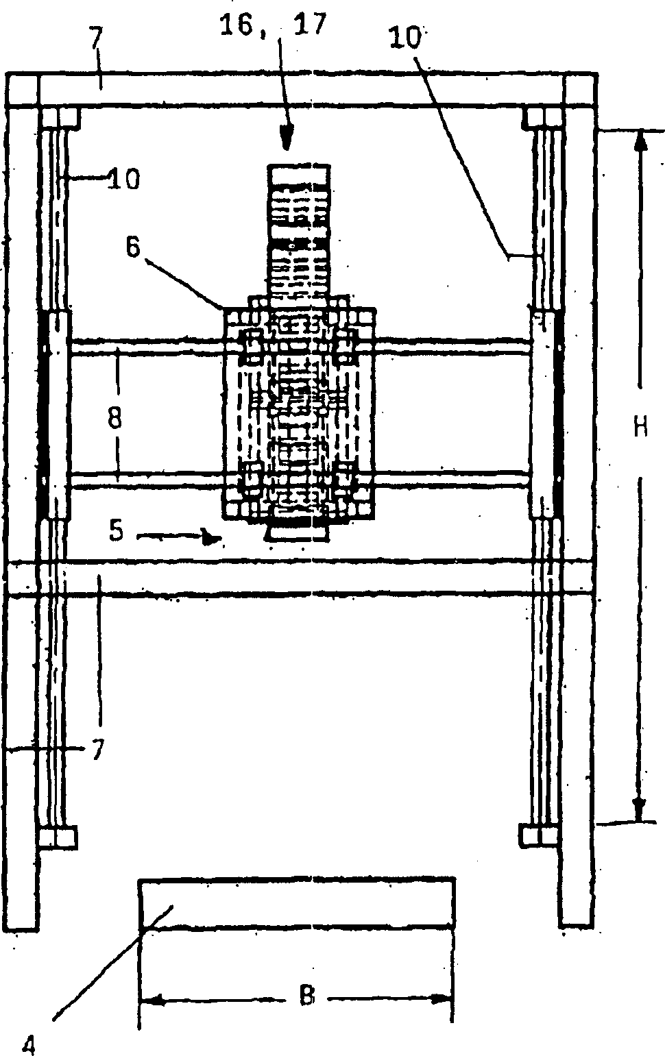 Device for laying a flexible material web