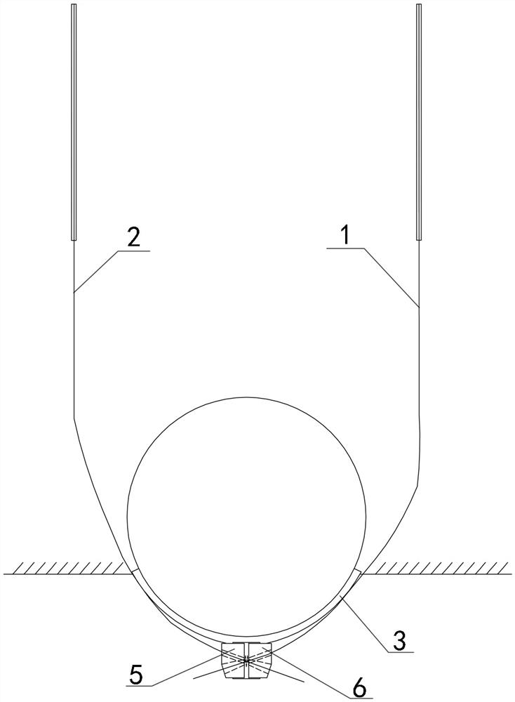 A self-balanced multi-bundle prestressed anchor cable connection structure and its construction method