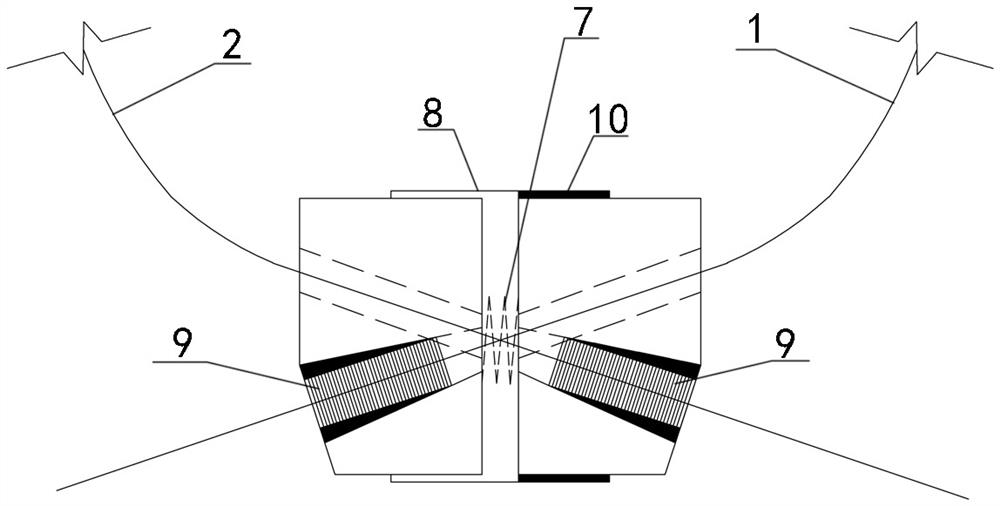 A self-balanced multi-bundle prestressed anchor cable connection structure and its construction method