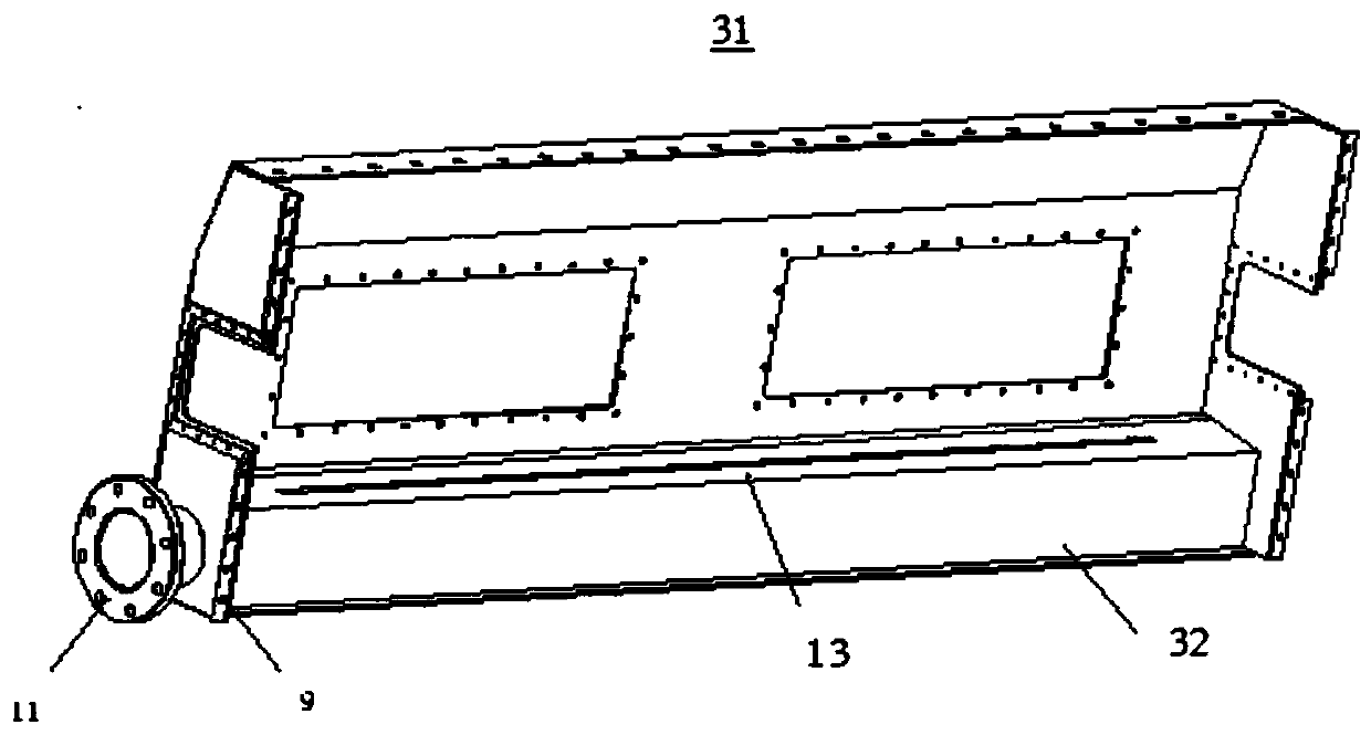 An annealing furnace inlet sealing cover device