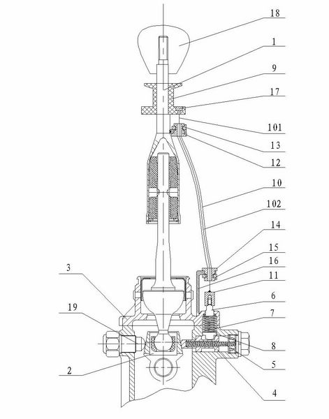 Six-gear directly selecting structure for automobile speed changer