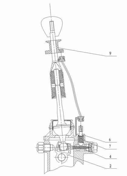 Six-gear directly selecting structure for automobile speed changer