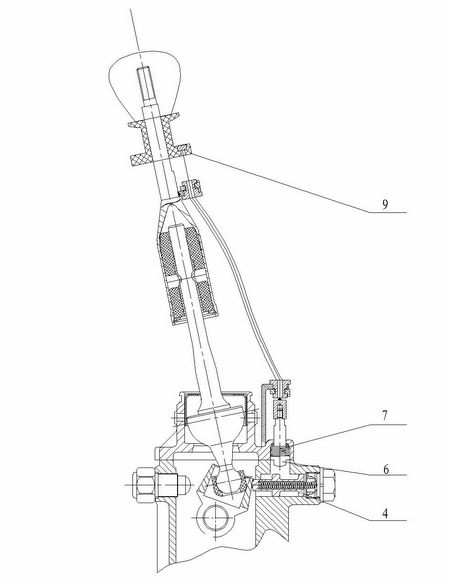 Six-gear directly selecting structure for automobile speed changer