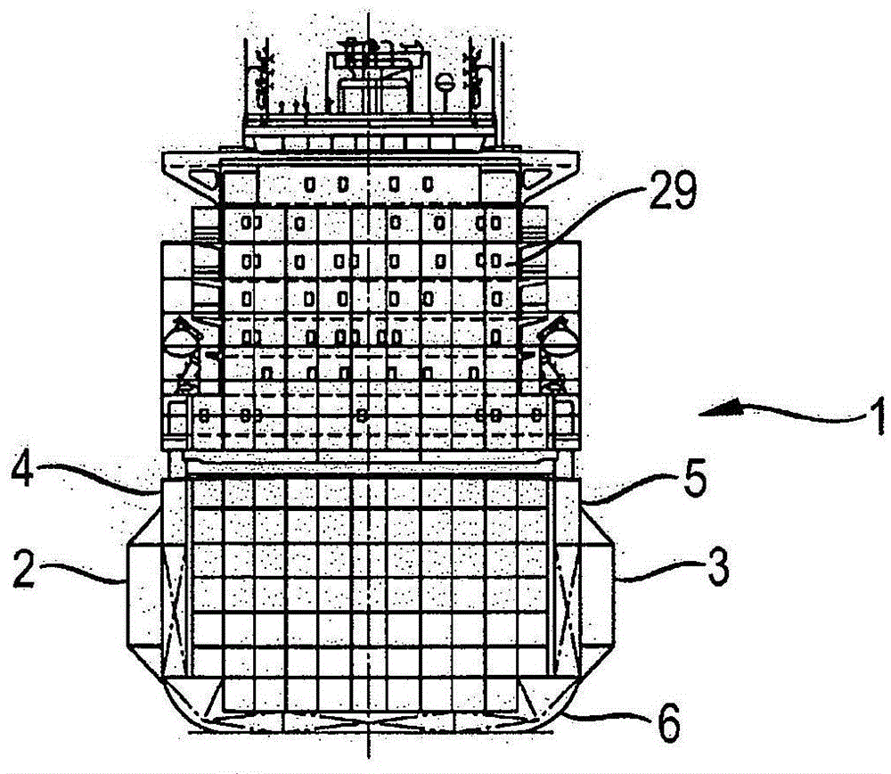 Method for enlarging a ship and enlarged ship