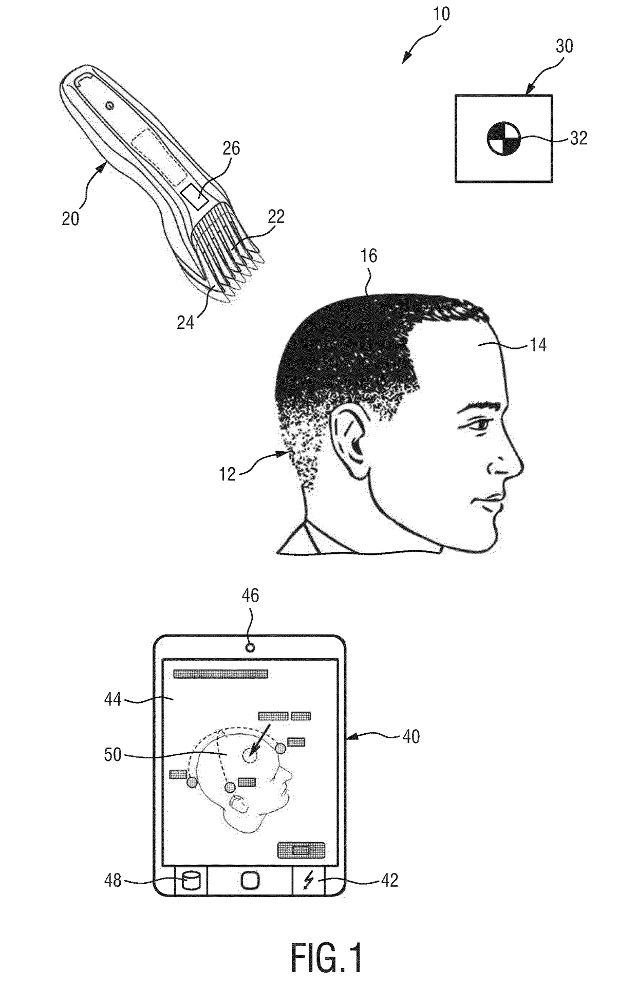 System and method for automated hairstyle processing and hair cutting device