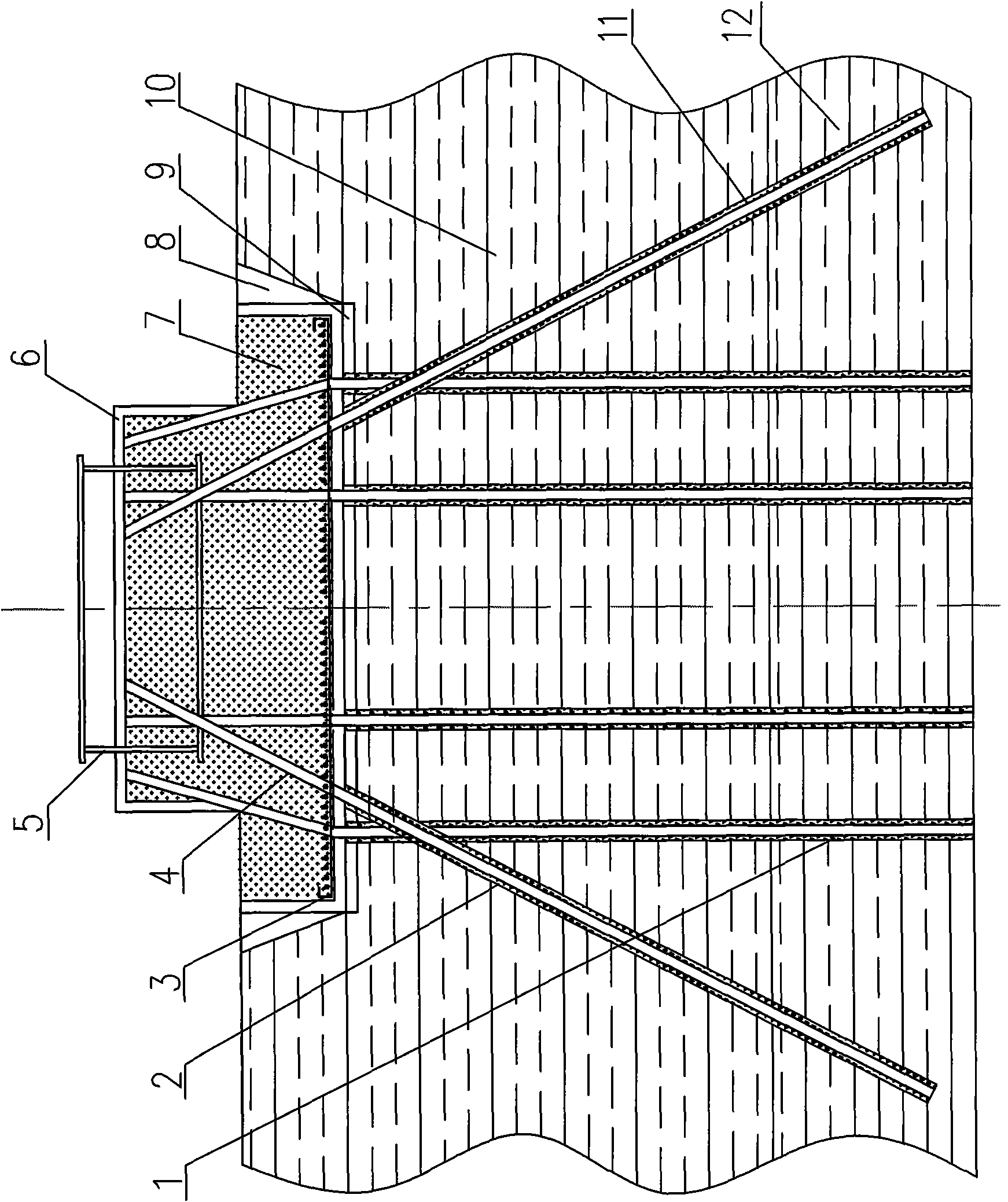 Wind driven generator base anchor pile construction technology taking rock as bearing stratum