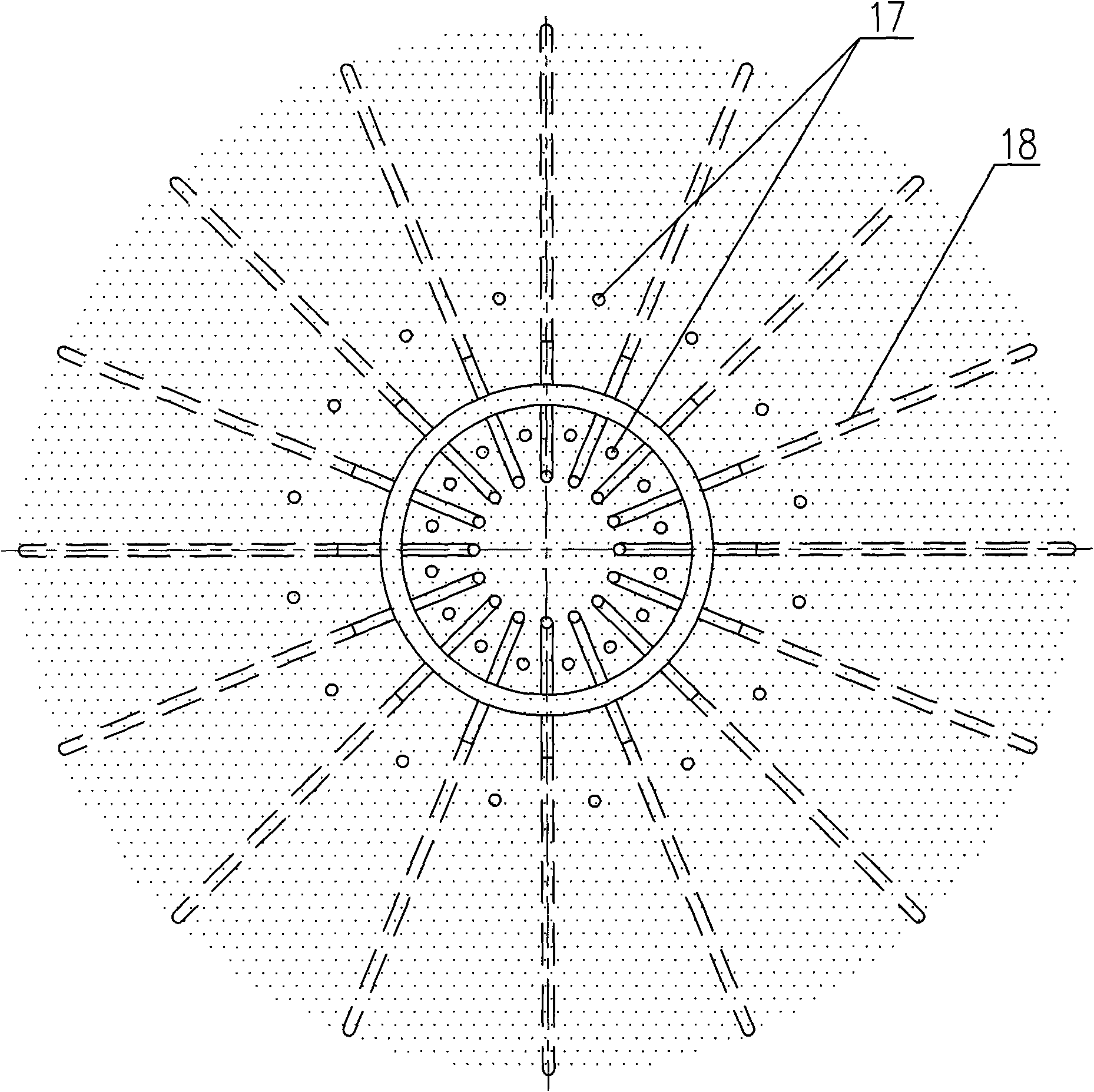 Wind driven generator base anchor pile construction technology taking rock as bearing stratum