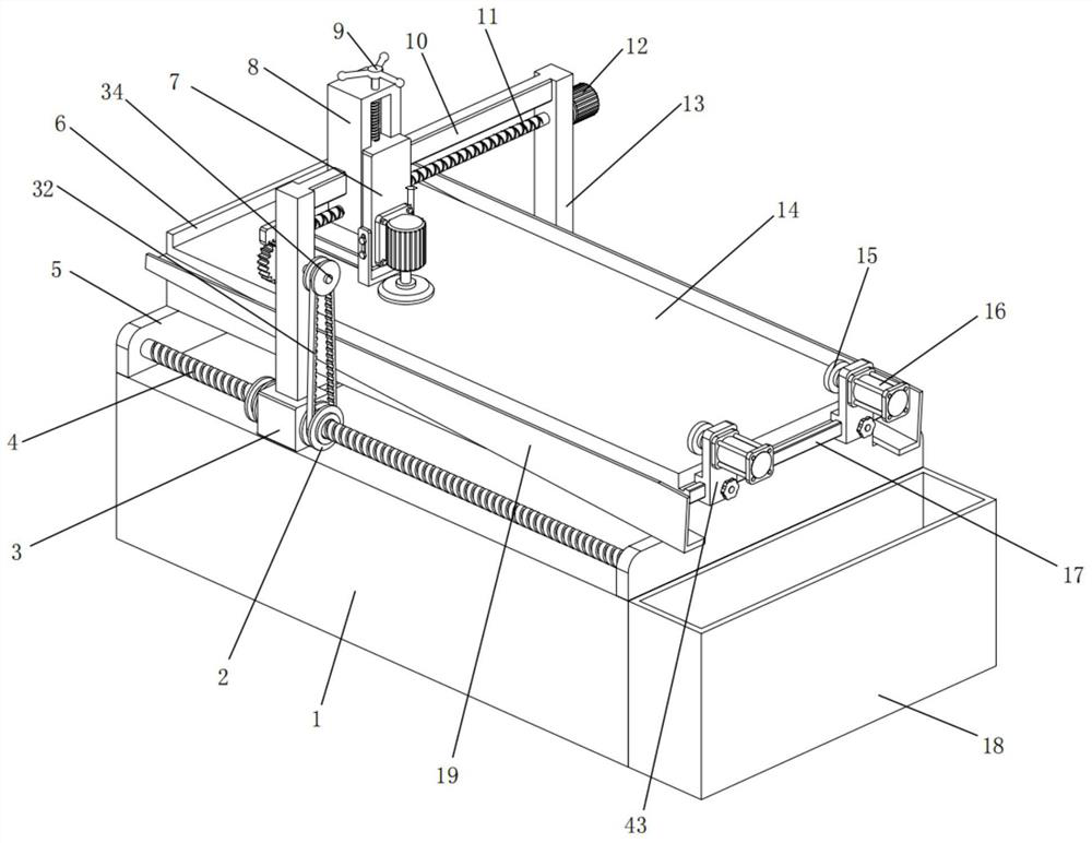 Building aluminum formwork working face machining device and method