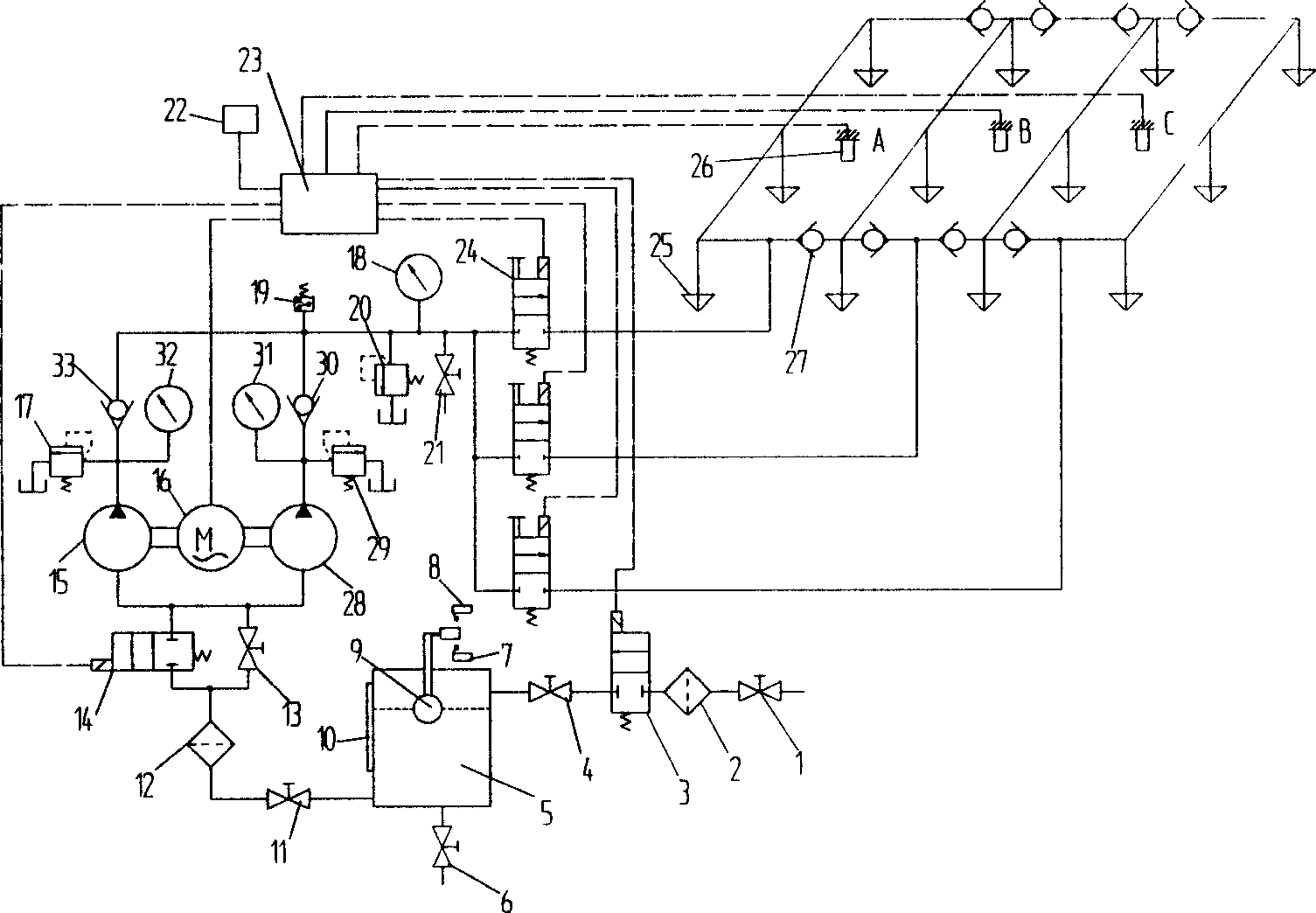 Fixed high pressure water smoke fire-extinguishing system