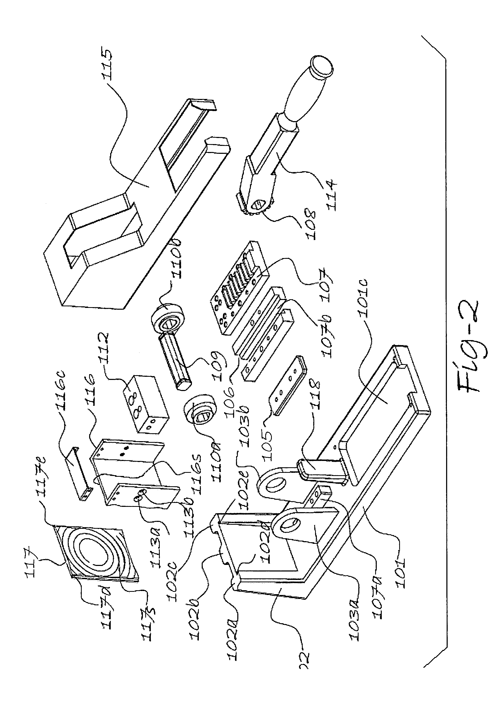 Pill crusher with gear rack