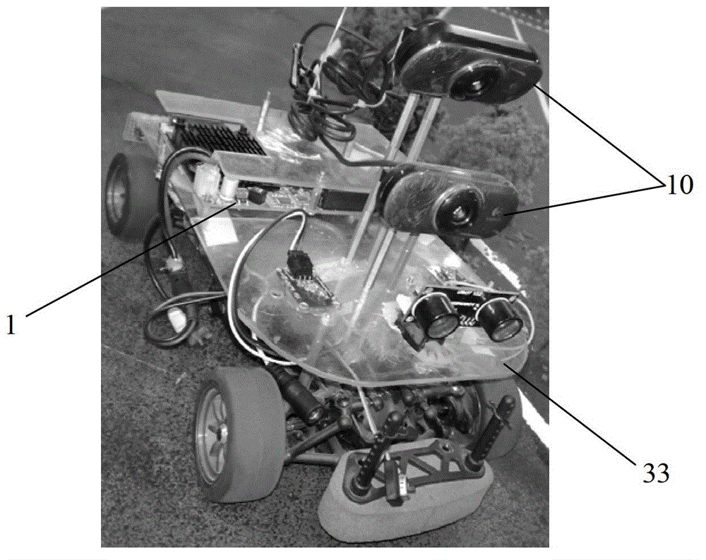 Intelligent control device and method for granular computing-based micro intelligent vehicle