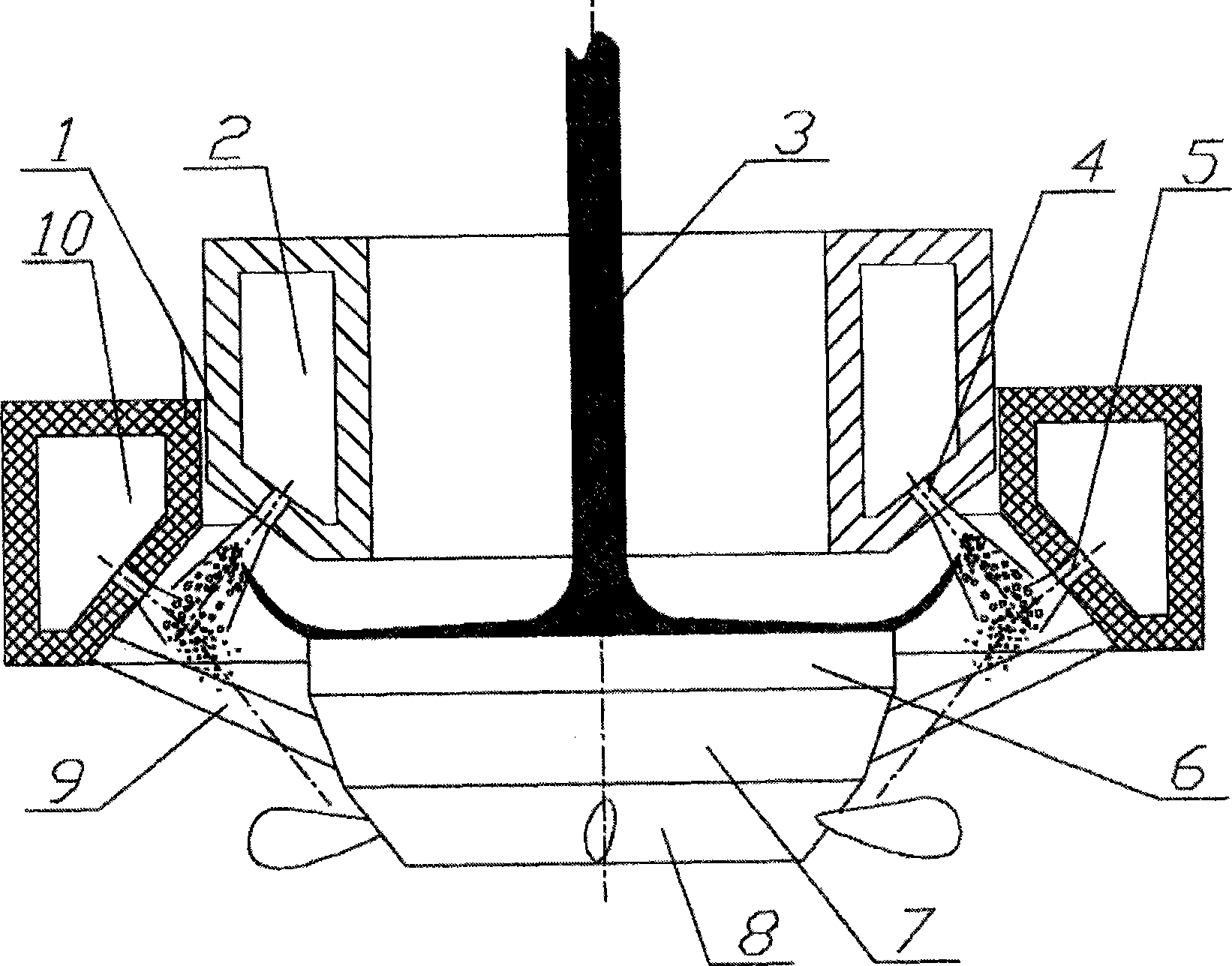 Quadric injection metal atomization device of rotary-forming film