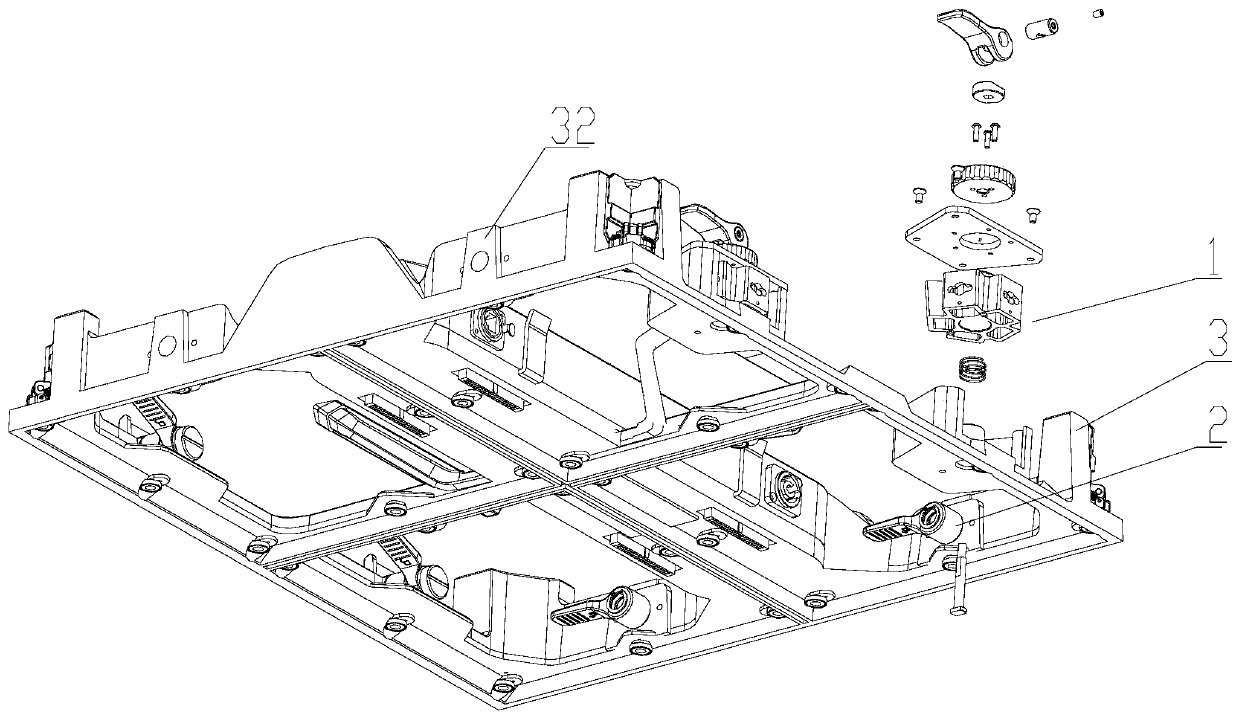 Flange type angle lock device and display screen module