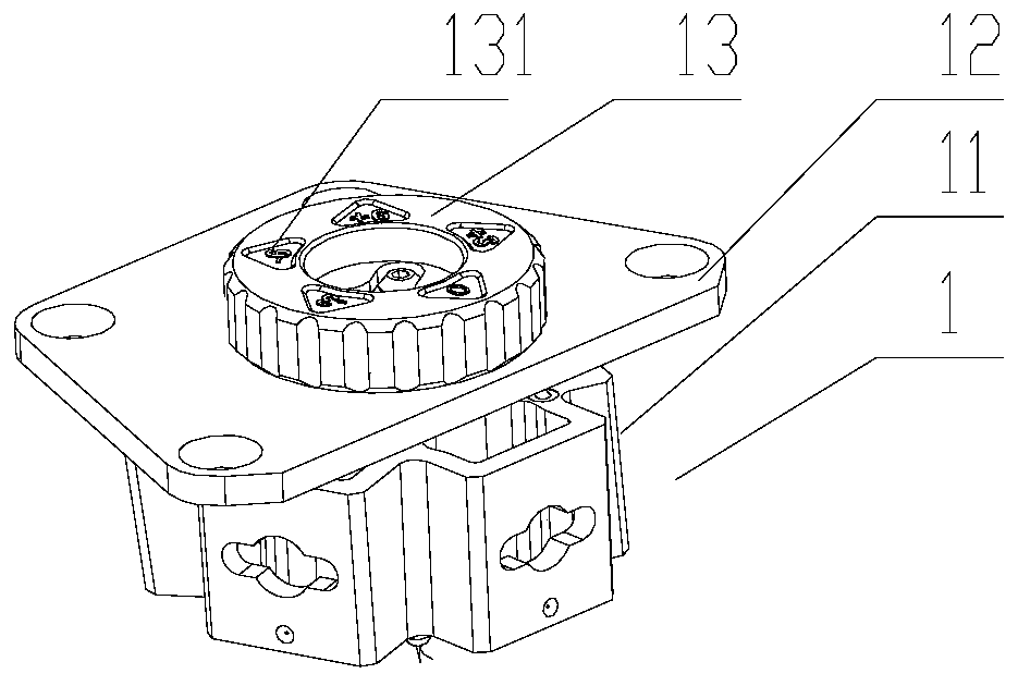 Flange type angle lock device and display screen module