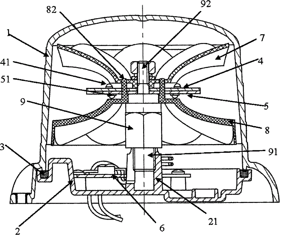 Explosion-flashing type LED (light emitting diode) warning lamp