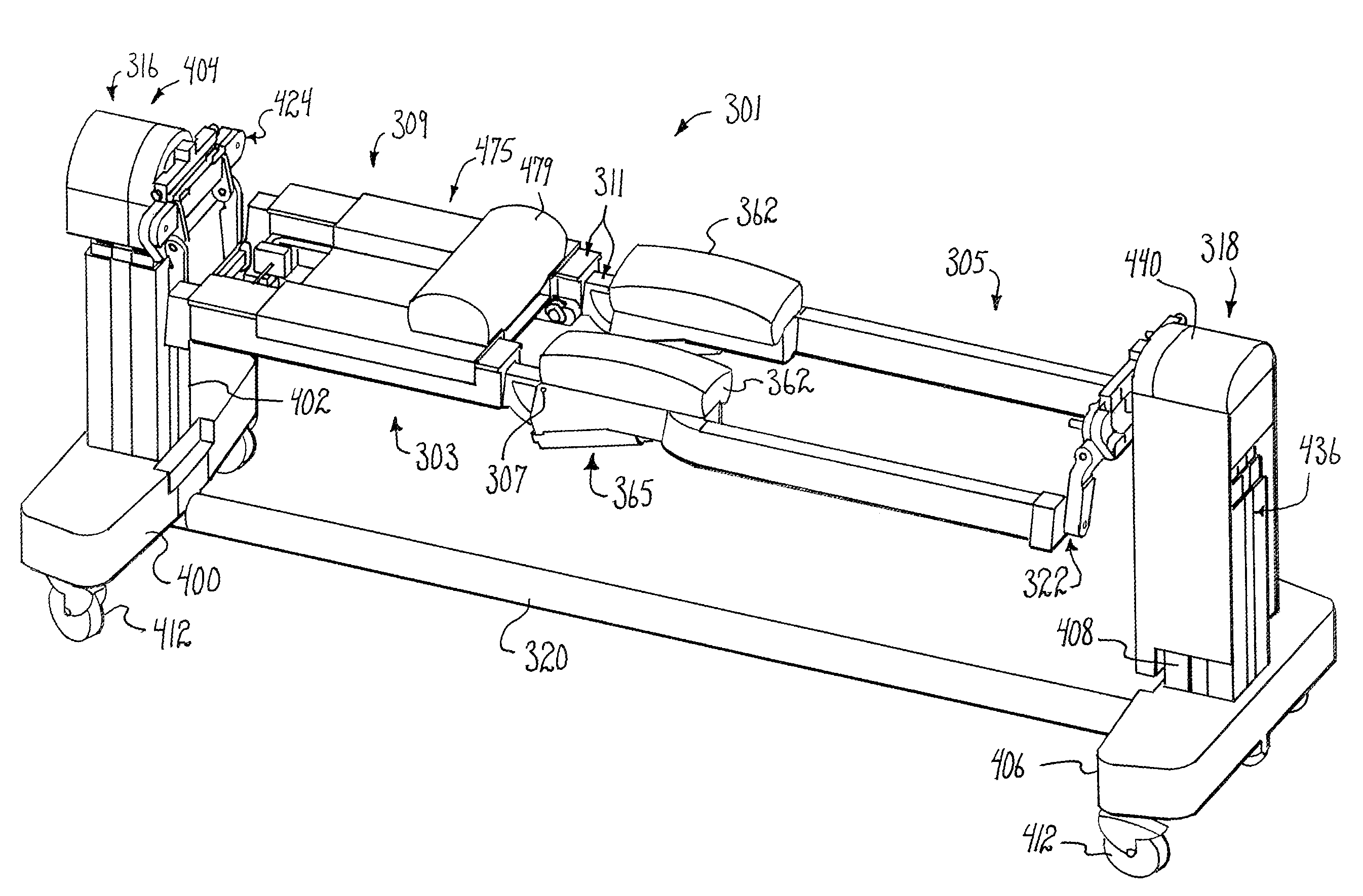 Patient support apparatus with body slide position digitally coordinated with hinge angle