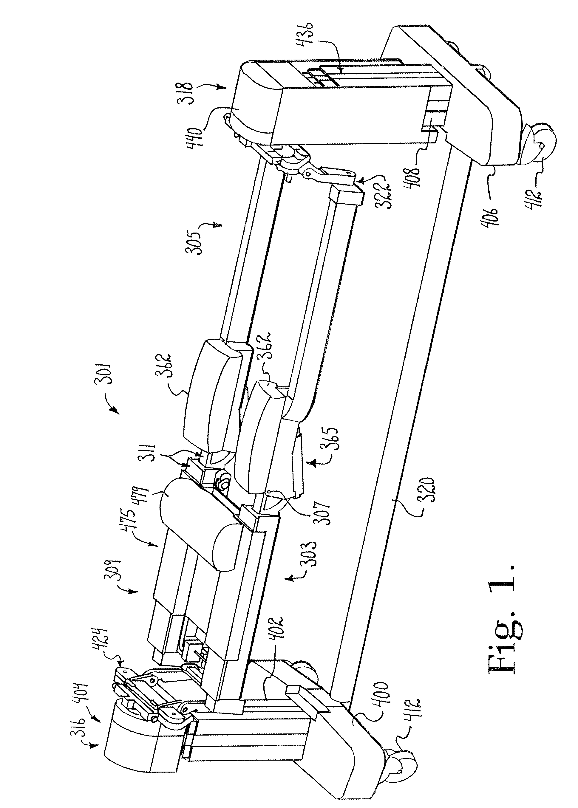 Patient support apparatus with body slide position digitally coordinated with hinge angle