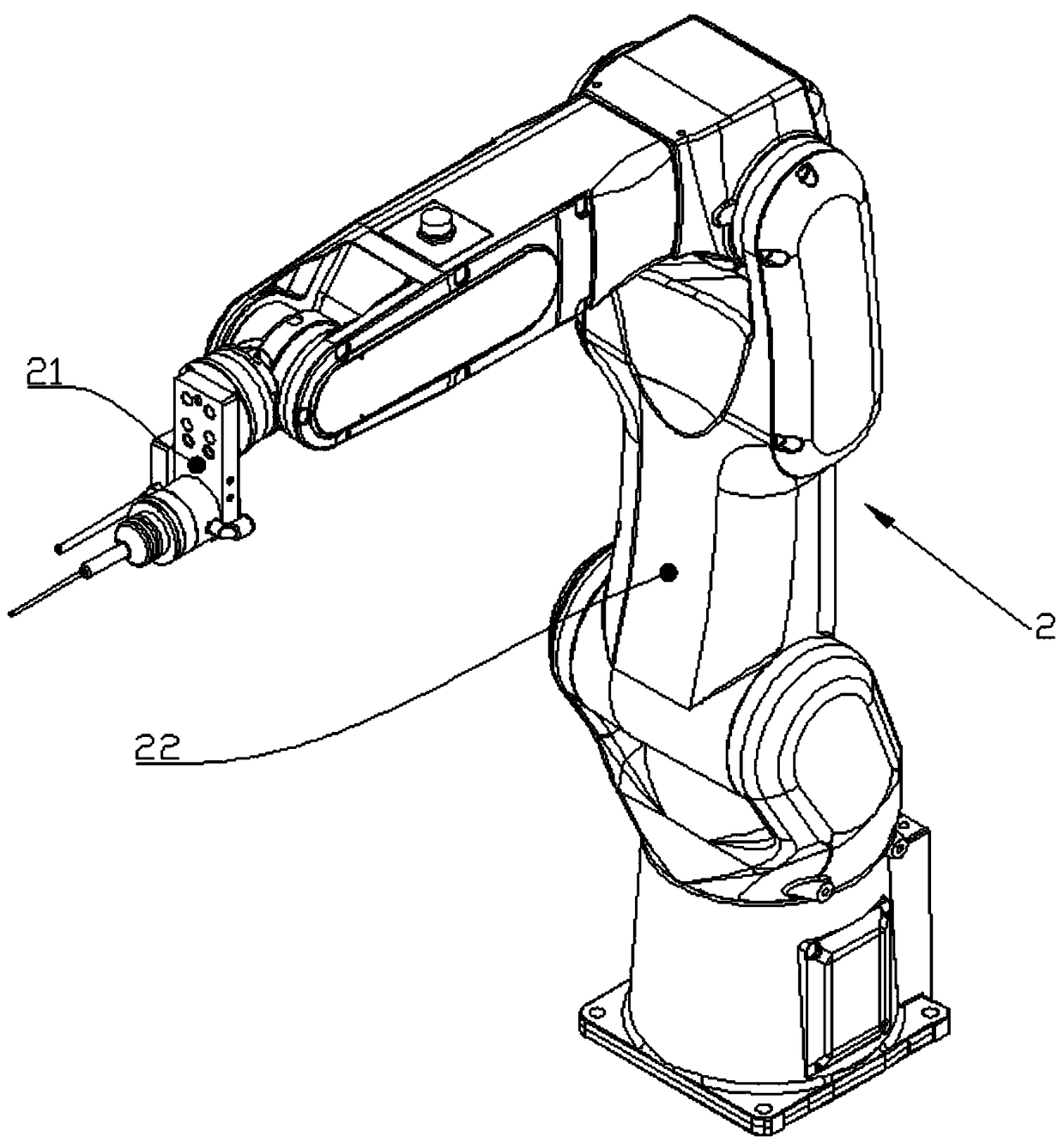 Sand core deburring device and control method thereof