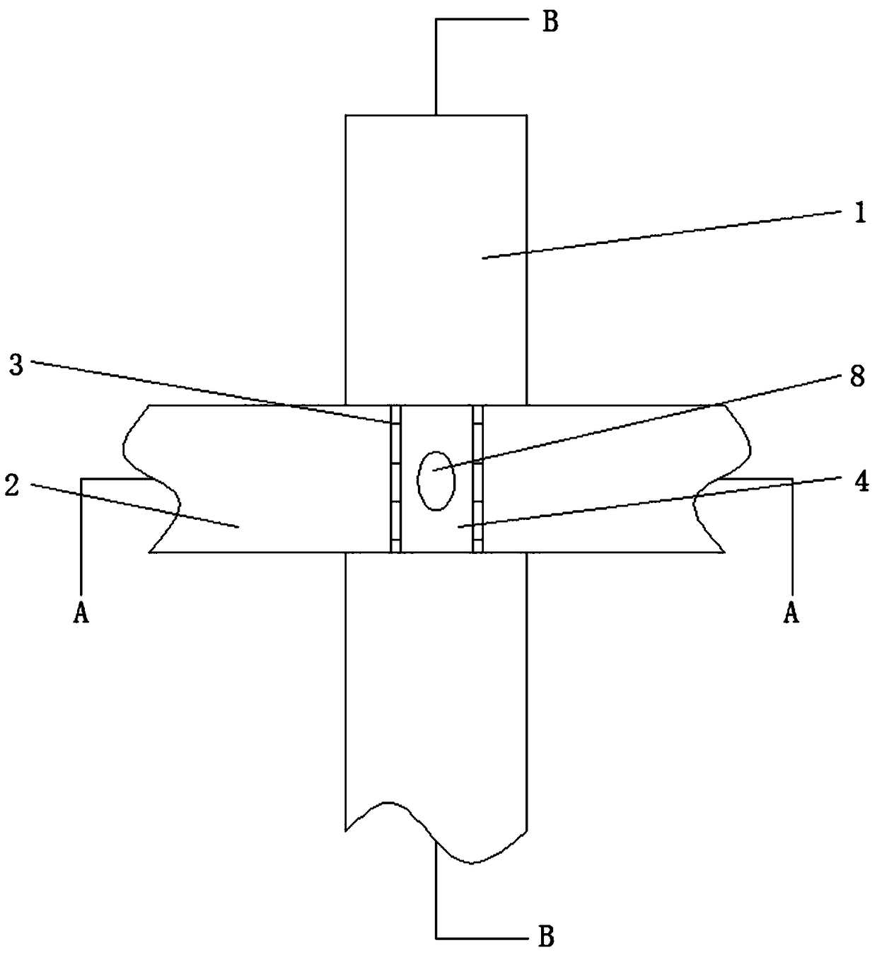 Novel prefabricated primary and secondary beam composite connecting node and connecting method thereof